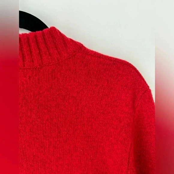 Tommy lambswool red  v neck sweater - Picture 9 of 11